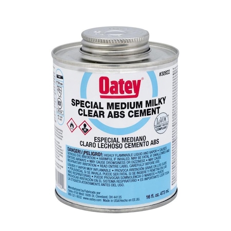 Oatey 16 oz ABS Special Milky Clear Cement OA5214